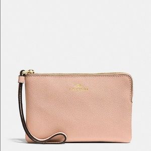 Coach corner zip Wristlet
